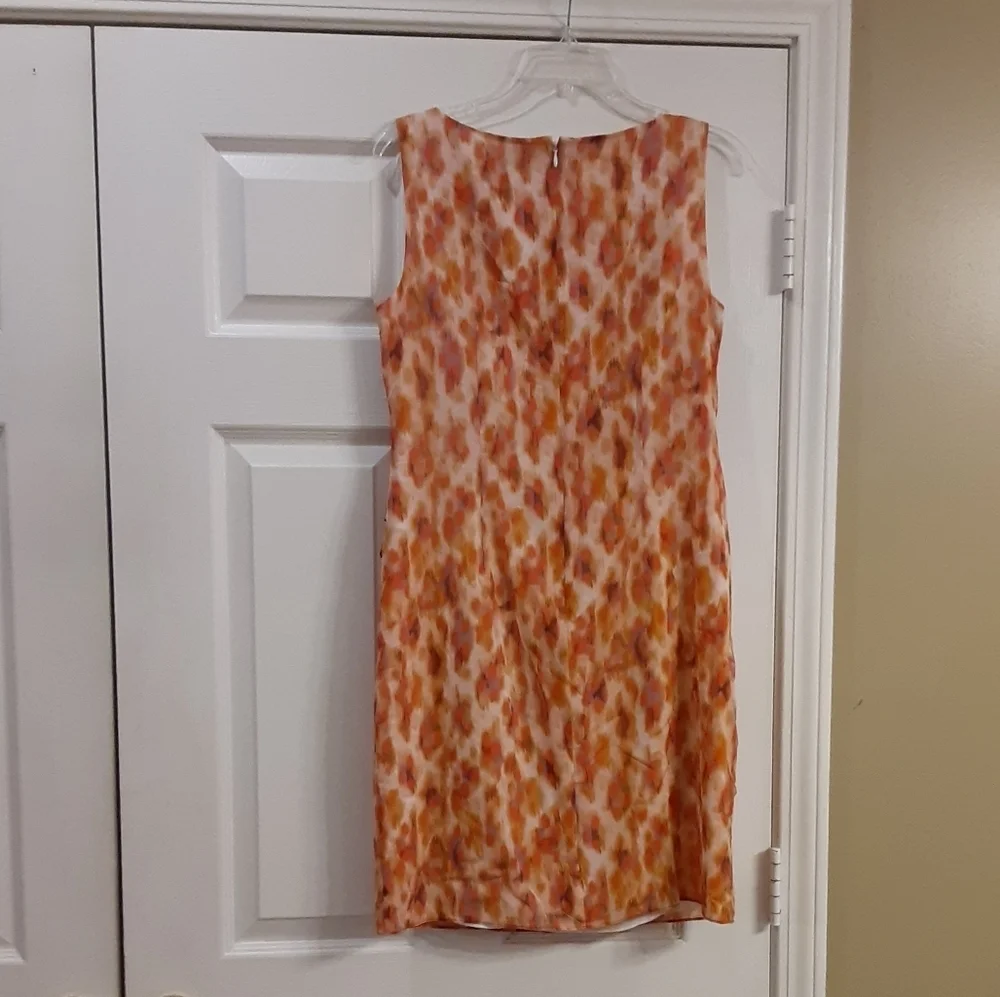 Ann Taylor Orange Multicolored Dress Size 6